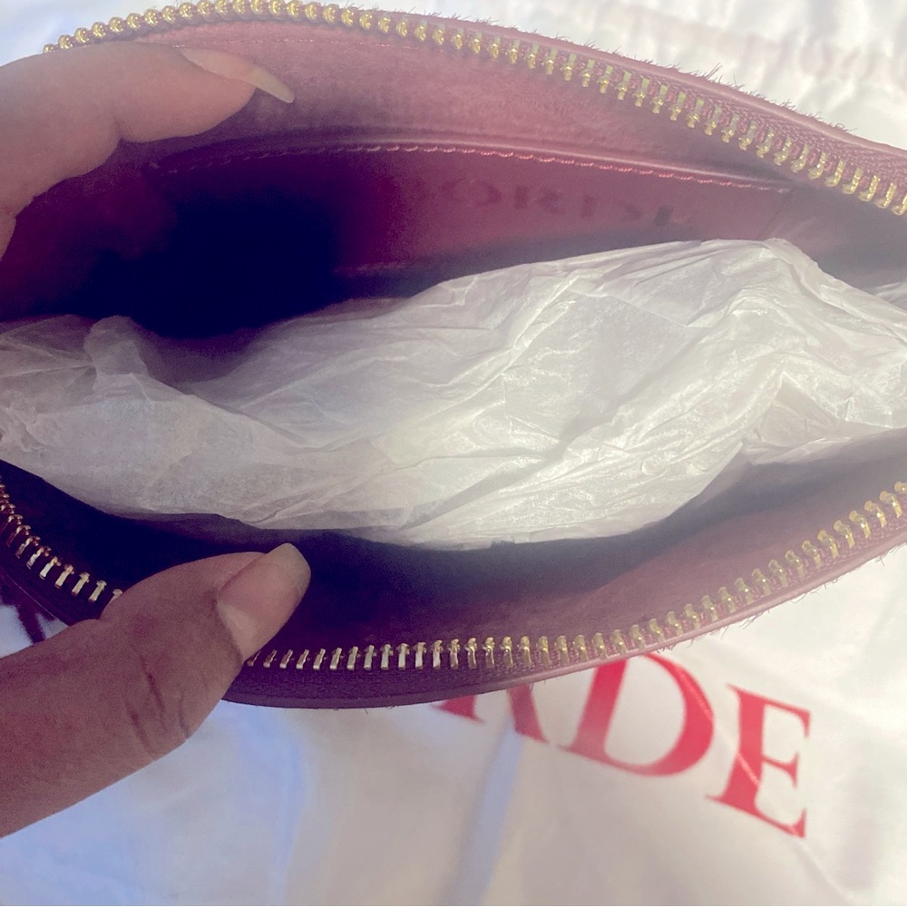 NWT Laborde Hair-On-Hide Tassel Gold Hardware Wristlet/Clutch - Picture 8 of 12